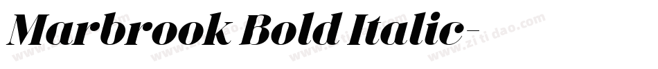 Marbrook Bold Italic字体转换